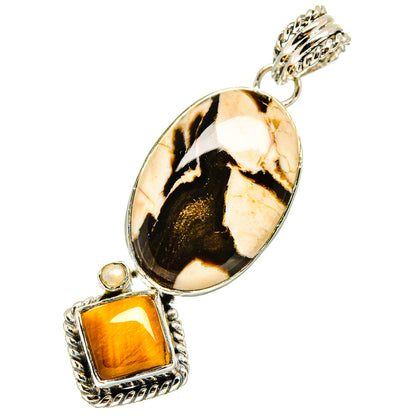 Peanut Wood Jasper Pendants handcrafted by Ana Silver Co - PD11267