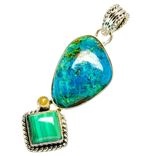 Chrysocolla Pendants handcrafted by Ana Silver Co - PD11272