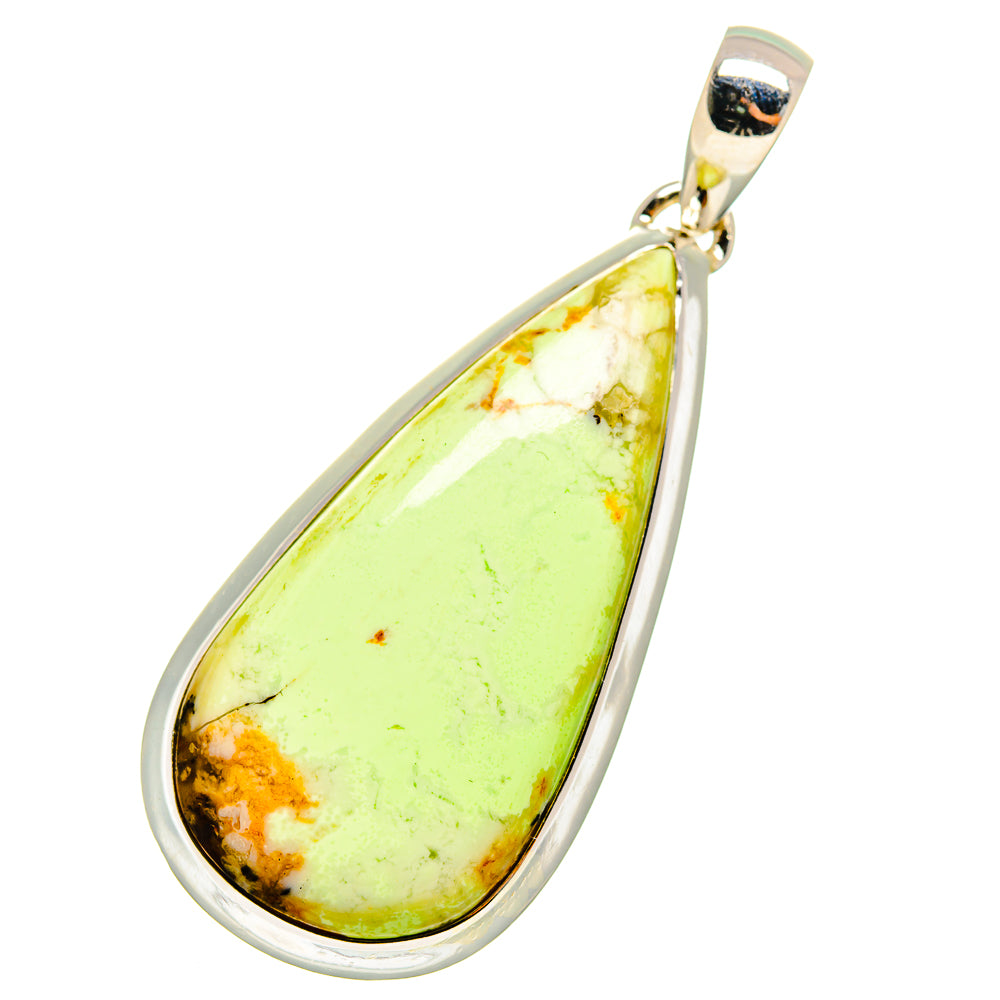 Lemon Chrysoprase Pendants handcrafted by Ana Silver Co - PD11277