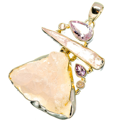 Rose Quartz Pendants handcrafted by Ana Silver Co - PD11293
