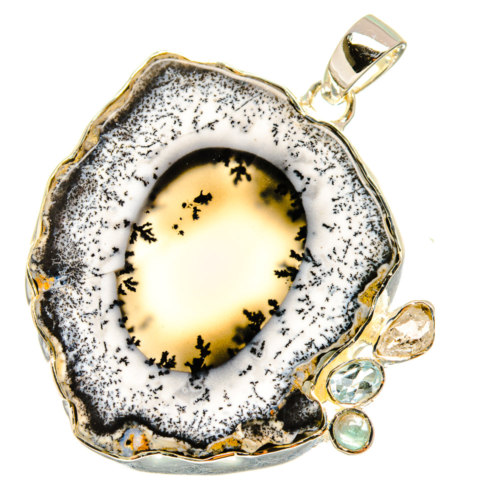 Dendritic Opal Pendants handcrafted by Ana Silver Co - PD11294