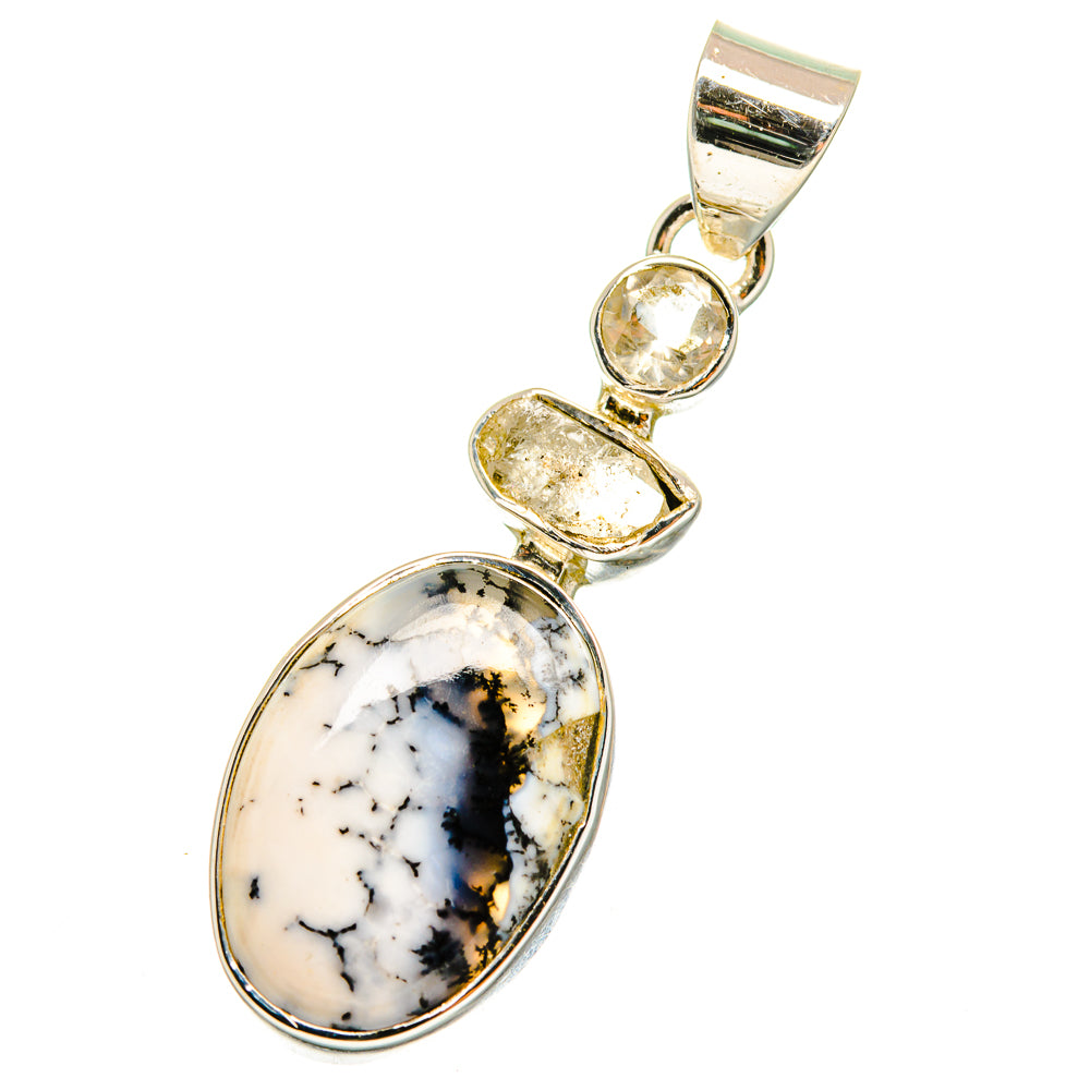 Dendritic Opal Pendants handcrafted by Ana Silver Co - PD11320