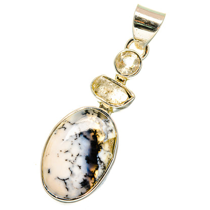 Dendritic Opal Pendants handcrafted by Ana Silver Co - PD11320