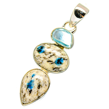 K2 Blue Azurite Pendants handcrafted by Ana Silver Co - PD11345