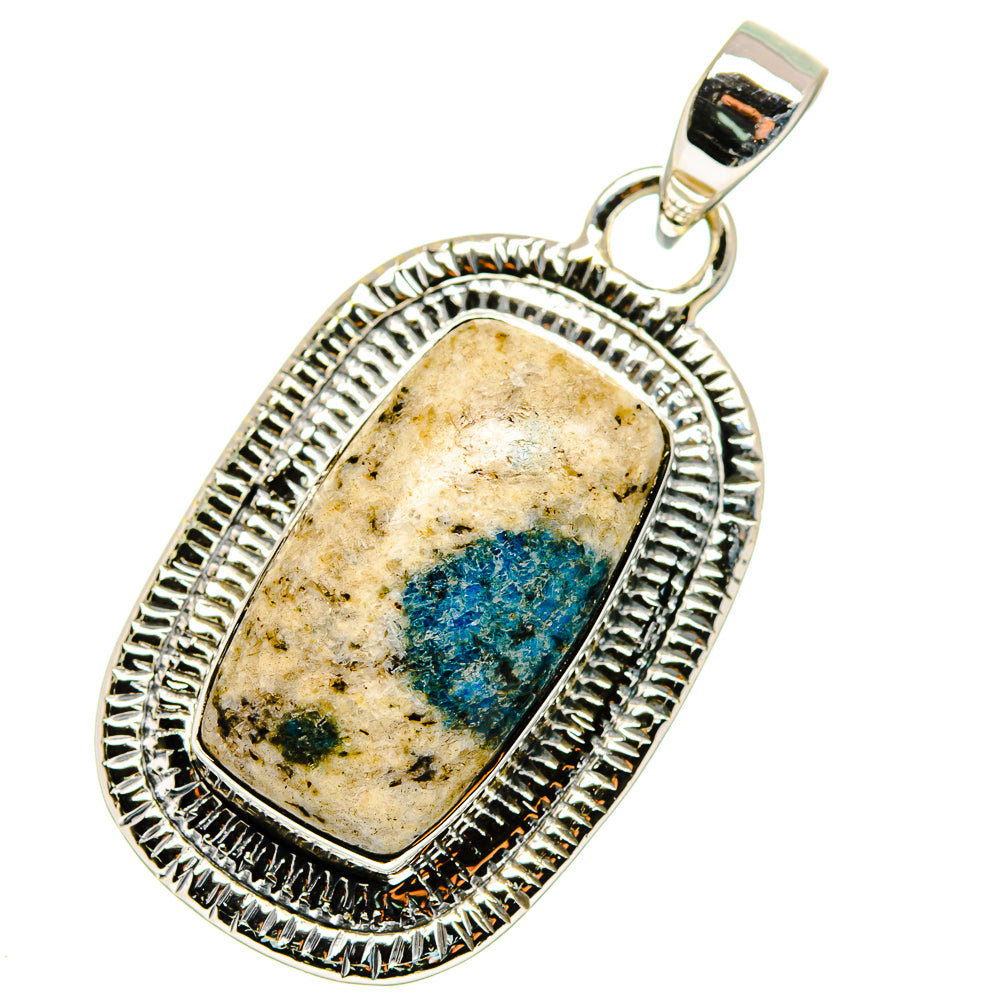 K2 Blue Azurite Pendants handcrafted by Ana Silver Co - PD11367