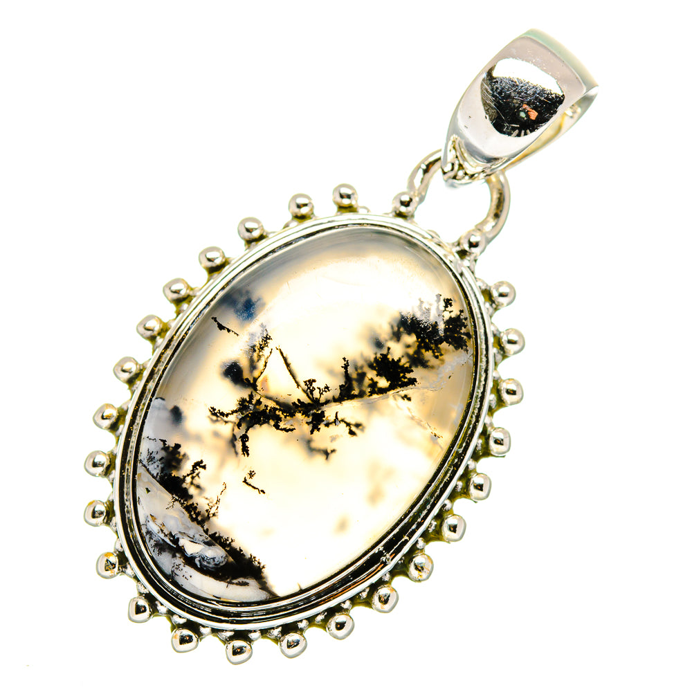 Dendritic Opal Pendants handcrafted by Ana Silver Co - PD11368