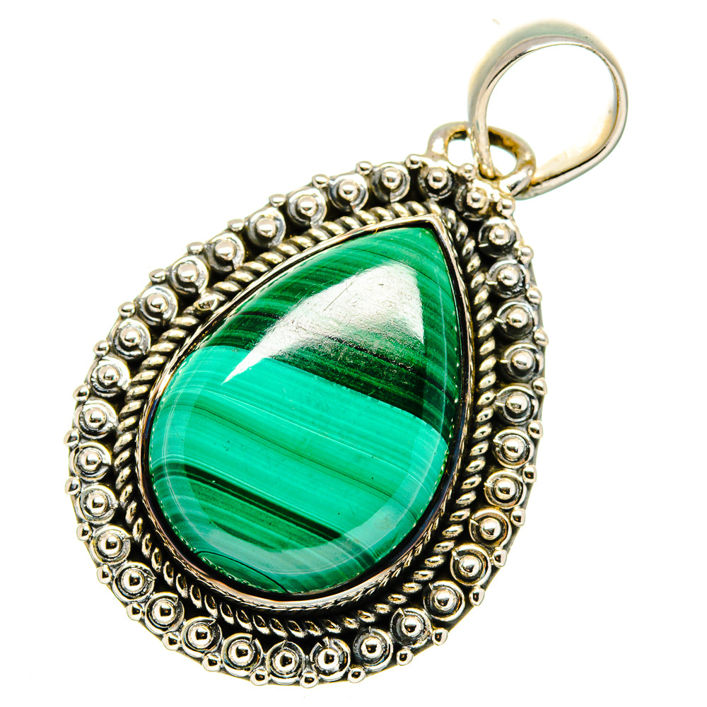 Malachite Pendants handcrafted by Ana Silver Co - PD11374