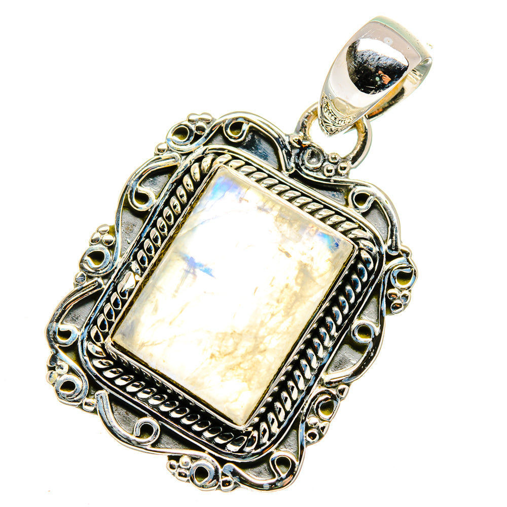 Rainbow Moonstone Pendants handcrafted by Ana Silver Co - PD11385