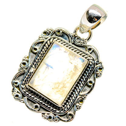 Rainbow Moonstone Pendants handcrafted by Ana Silver Co - PD11385