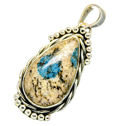 K2 Blue Azurite Pendants handcrafted by Ana Silver Co - PD11392