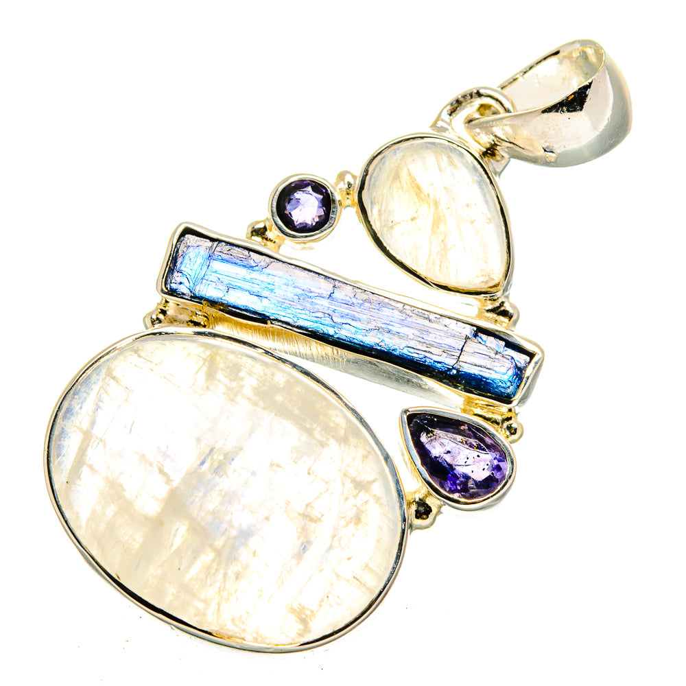 Rainbow Moonstone Pendants handcrafted by Ana Silver Co - PD11405
