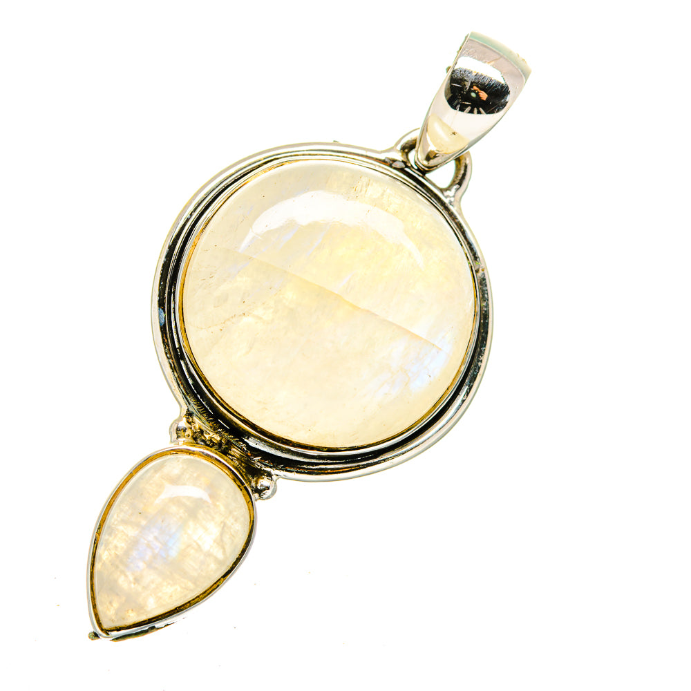 Rainbow Moonstone Pendants handcrafted by Ana Silver Co - PD11421