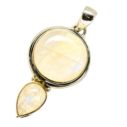 Rainbow Moonstone Pendants handcrafted by Ana Silver Co - PD11421