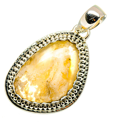 Plume Agate Pendants handcrafted by Ana Silver Co - PD11422