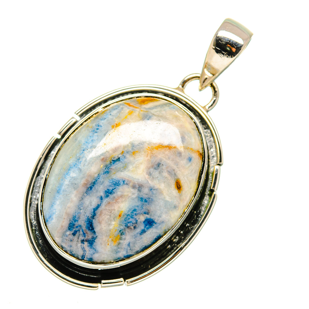 Blue Scheelite Pendants handcrafted by Ana Silver Co - PD11425