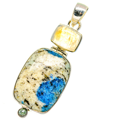 K2 Blue Azurite Pendants handcrafted by Ana Silver Co - PD11427