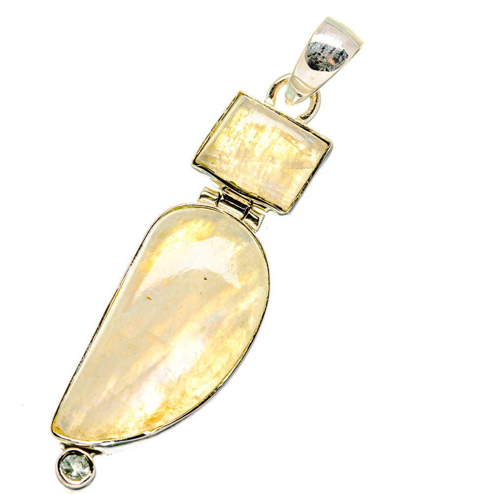 Rainbow Moonstone Pendants handcrafted by Ana Silver Co - PD11433