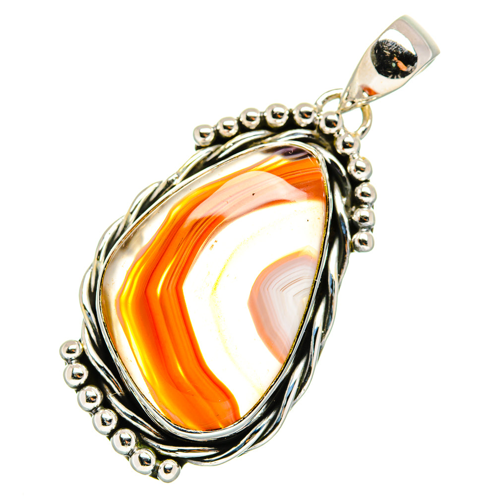 Botswana Agate Pendants handcrafted by Ana Silver Co - PD11470