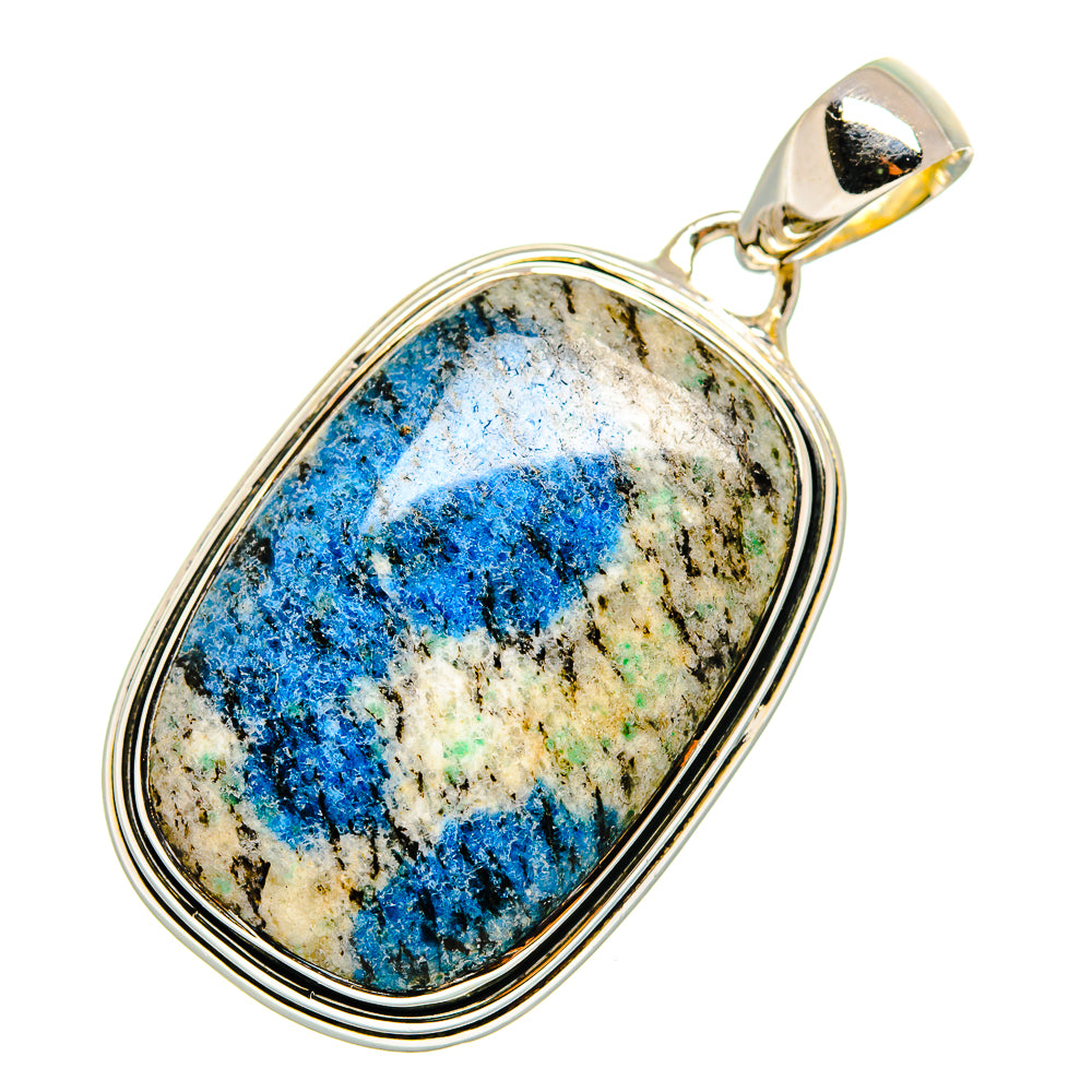 K2 Blue Azurite Pendants handcrafted by Ana Silver Co - PD11472