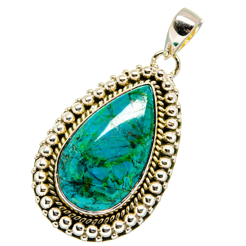 Chrysocolla Pendants handcrafted by Ana Silver Co - PD11475