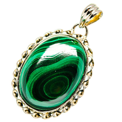 Malachite Pendants handcrafted by Ana Silver Co - PD11478