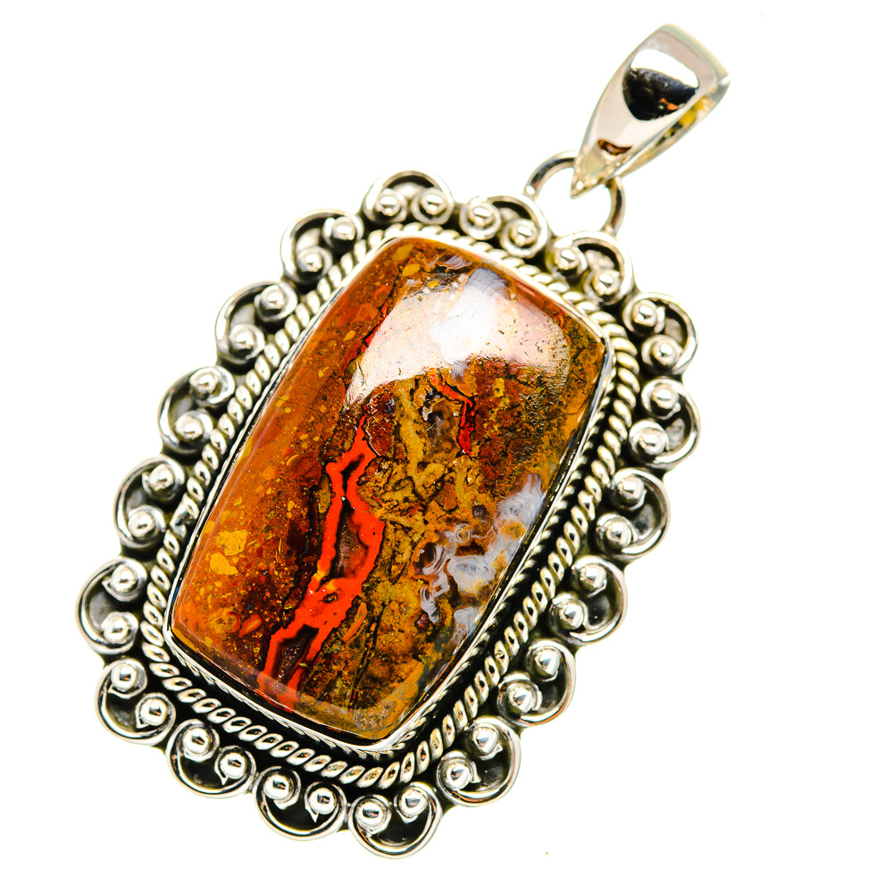 Crazy Lace Agate Pendants handcrafted by Ana Silver Co - PD11511 - Photo 2