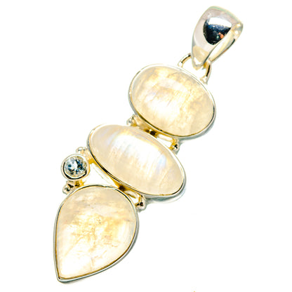 Rainbow Moonstone Pendants handcrafted by Ana Silver Co - PD11519