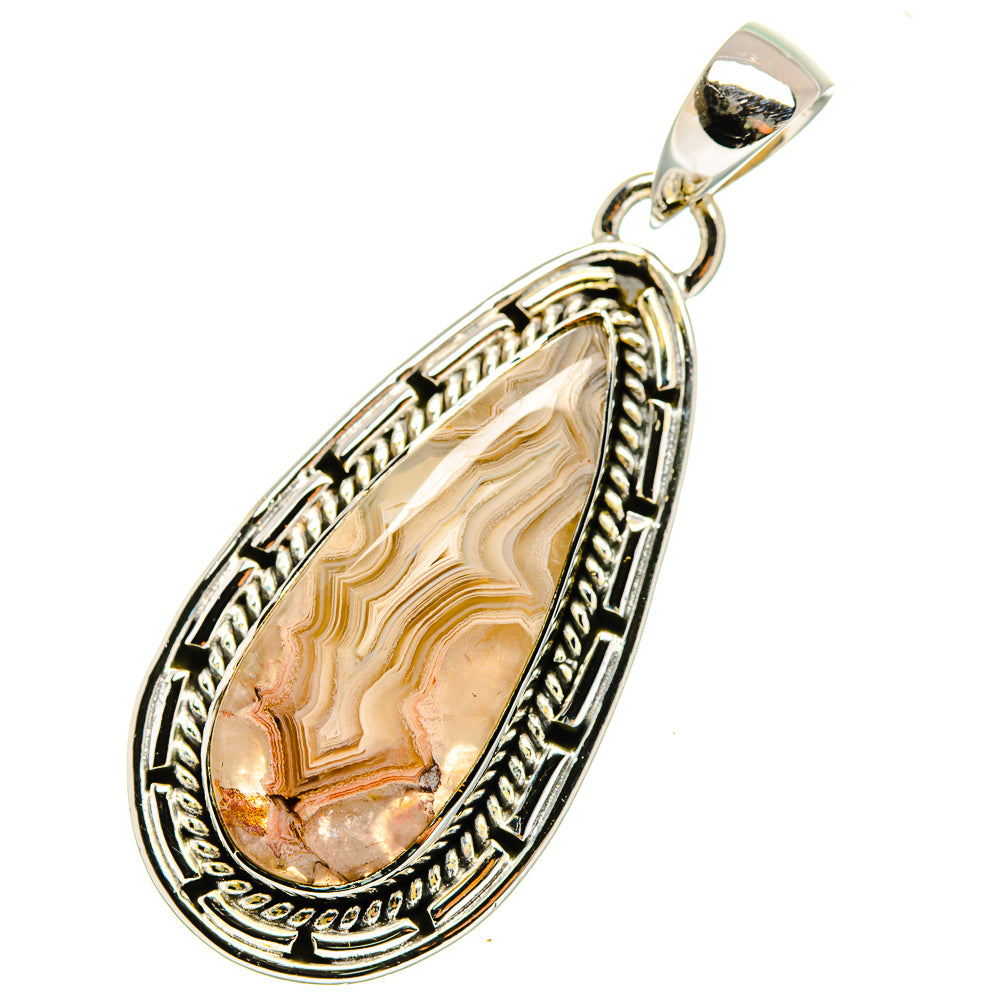 Laguna Lace Agate Pendants handcrafted by Ana Silver Co - PD11523