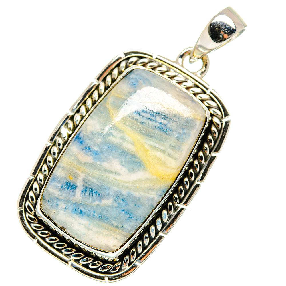 Blue Scheelite Pendants handcrafted by Ana Silver Co - PD11528