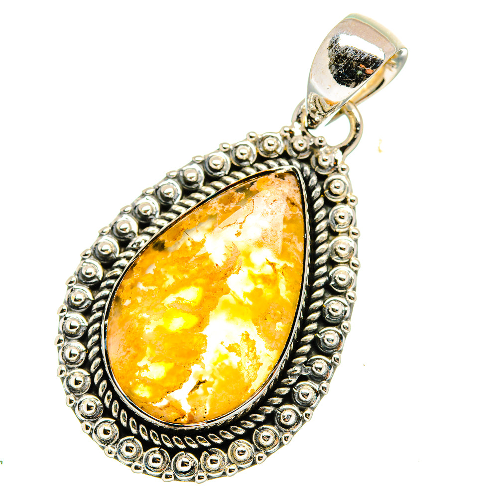 Plume Agate Pendants handcrafted by Ana Silver Co - PD11531