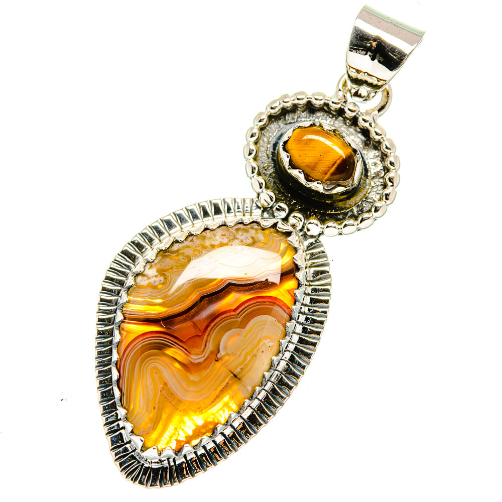 Laguna Lace Agate Pendants handcrafted by Ana Silver Co - PD11536