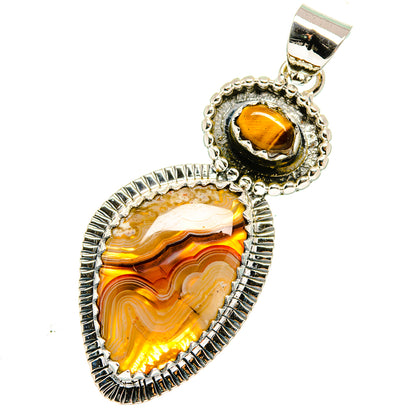 Laguna Lace Agate Pendants handcrafted by Ana Silver Co - PD11536