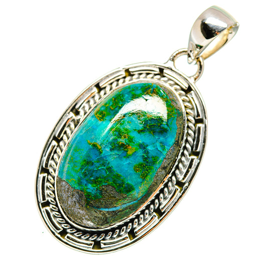 Chrysocolla Pendants handcrafted by Ana Silver Co - PD11544