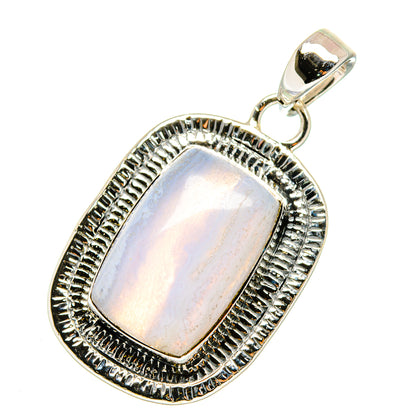 Blue Lace Agate Pendants handcrafted by Ana Silver Co - PD11625