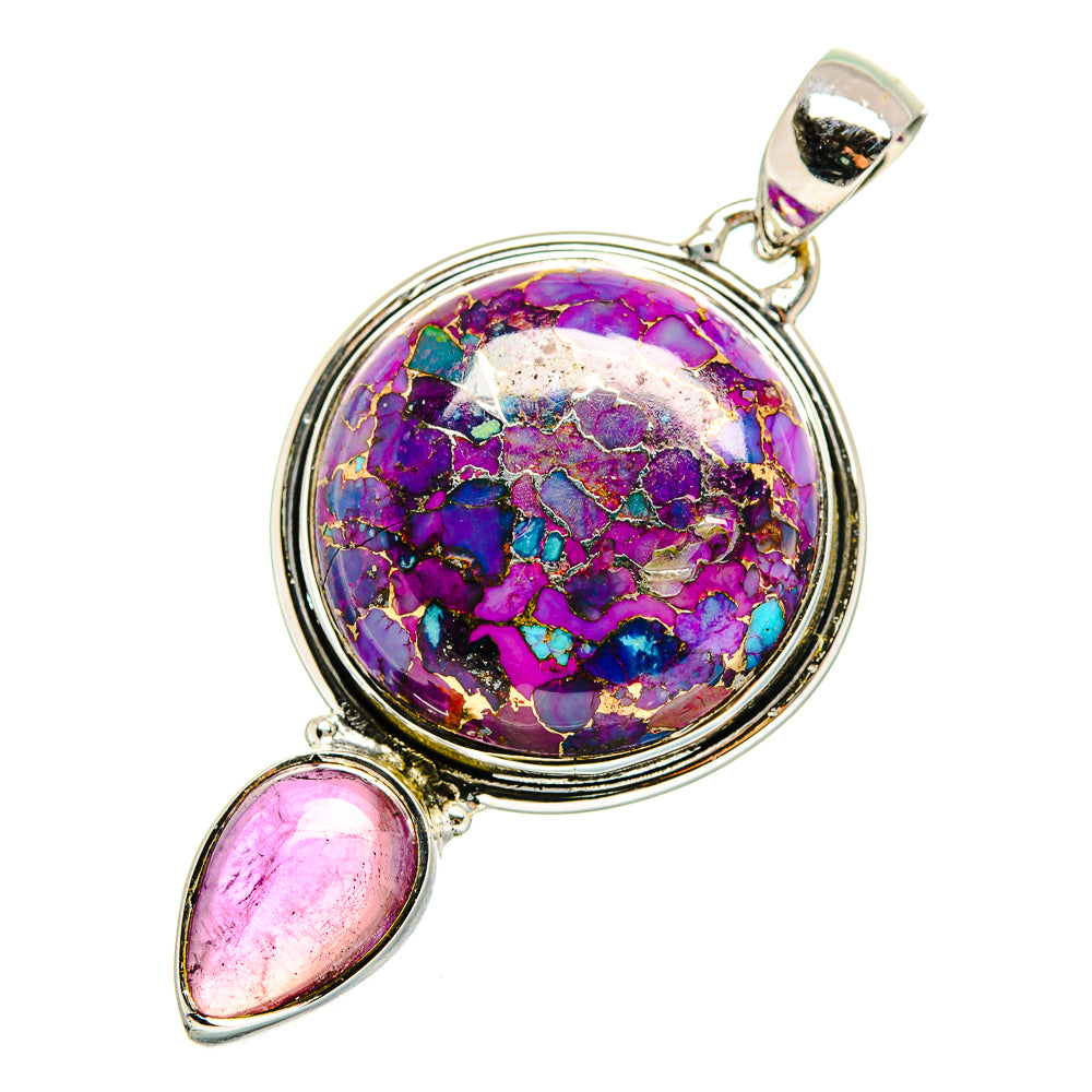 Purple Copper Composite Turquoise Pendants handcrafted by Ana Silver Co - PD11629