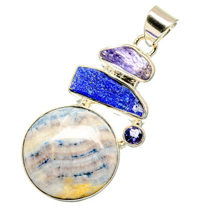 Blue Scheelite Pendants handcrafted by Ana Silver Co - PD11630