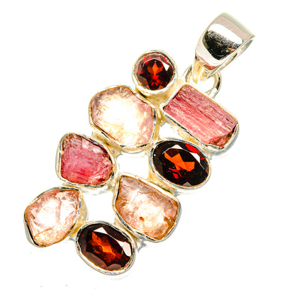 Pink Tourmaline Pendants handcrafted by Ana Silver Co - PD11648