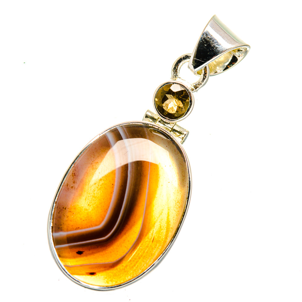 Botswana Agate Pendants handcrafted by Ana Silver Co - PD11660