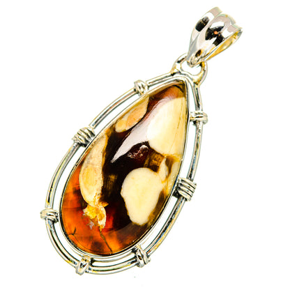 Peanut Wood Jasper Pendants handcrafted by Ana Silver Co - PD11661
