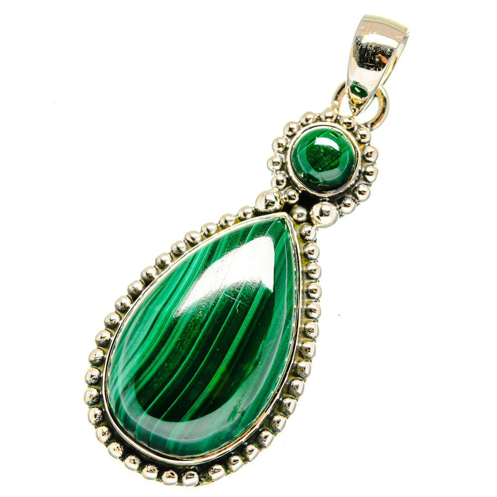 Malachite Pendants handcrafted by Ana Silver Co - PD11665