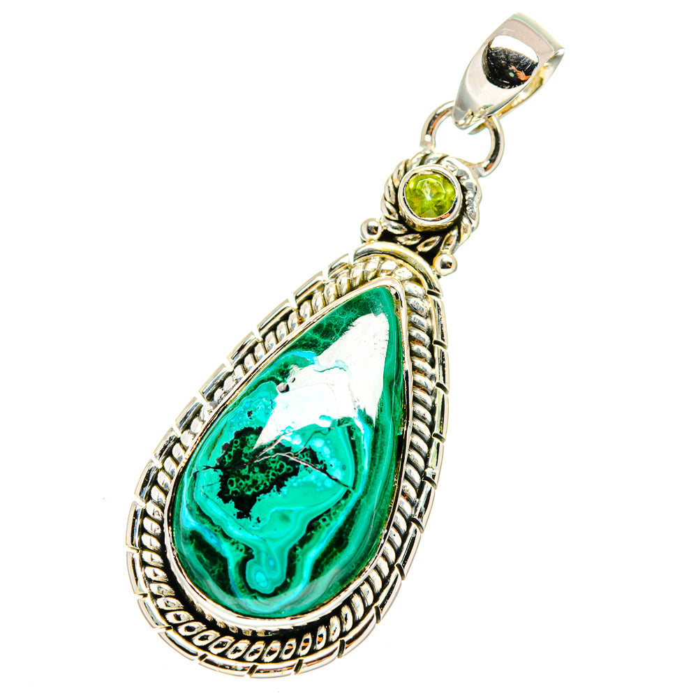 Malachite Pendants handcrafted by Ana Silver Co - PD11685