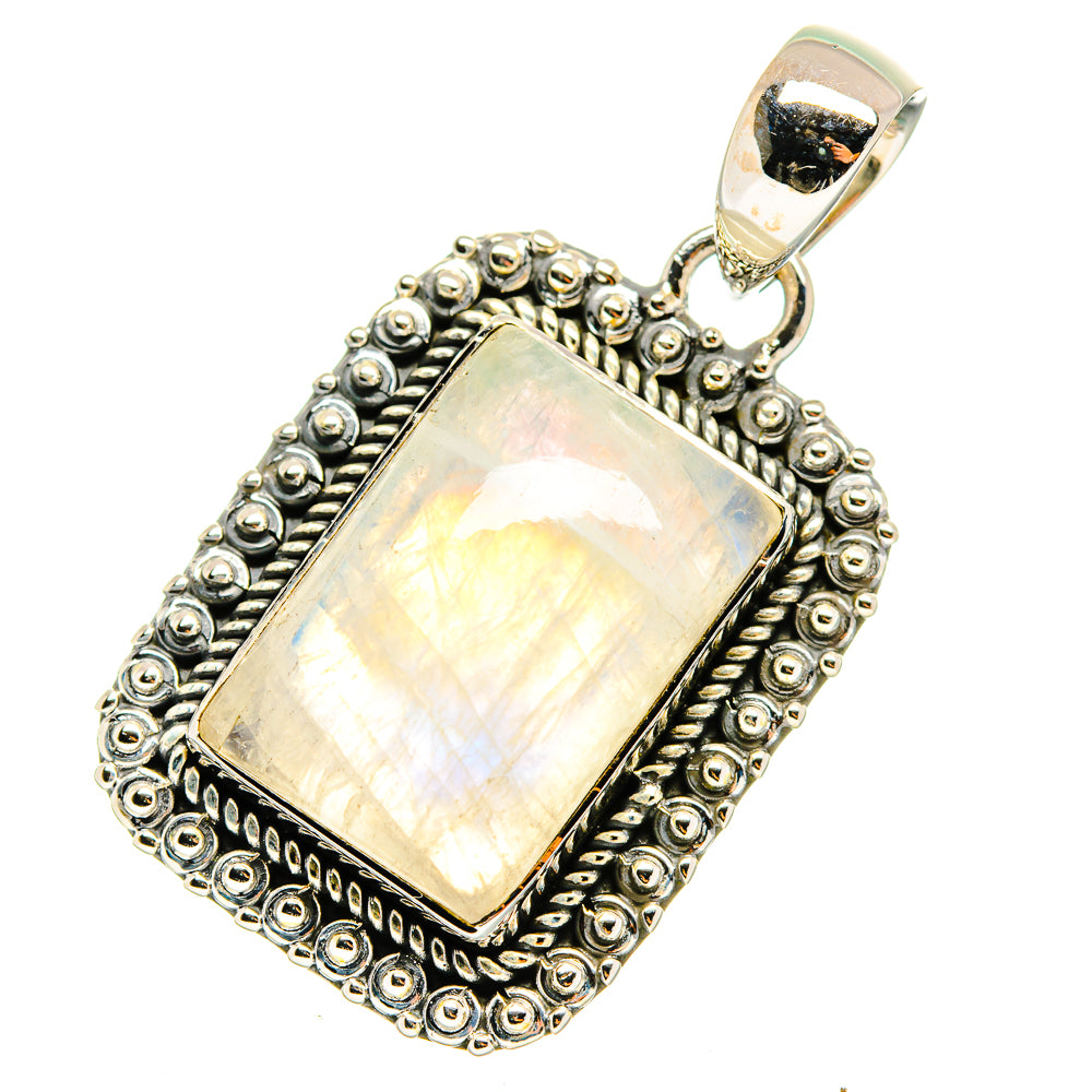 Rainbow Moonstone Pendants handcrafted by Ana Silver Co - PD11718