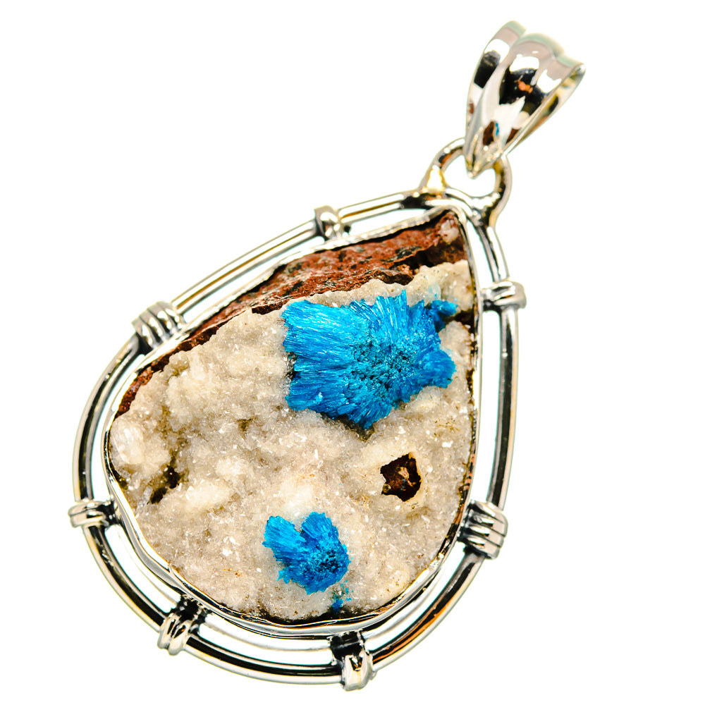 Cavansite Crystal Pendants handcrafted by Ana Silver Co - PD11754