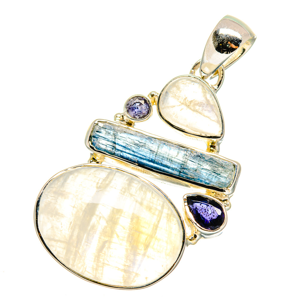 Rainbow Moonstone Pendants handcrafted by Ana Silver Co - PD11759