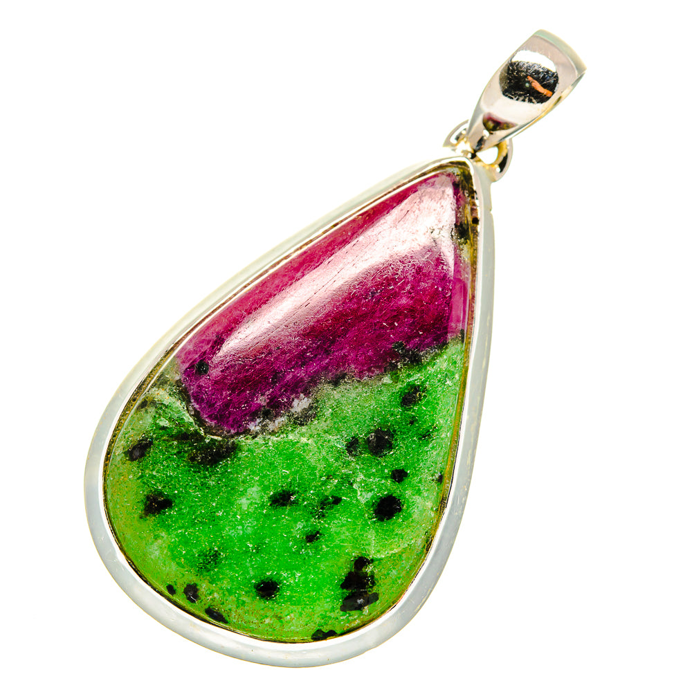 Ruby Zoisite Pendants handcrafted by Ana Silver Co - PD11760