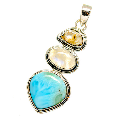 Larimar Pendants handcrafted by Ana Silver Co - PD11766