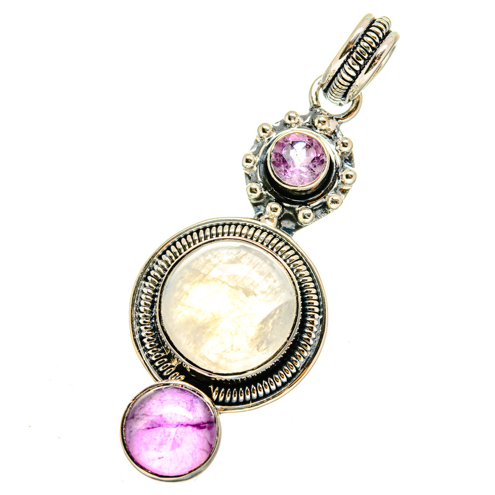 Rainbow Moonstone Pendants handcrafted by Ana Silver Co - PD11792