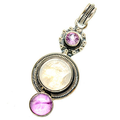 Rainbow Moonstone Pendants handcrafted by Ana Silver Co - PD11792