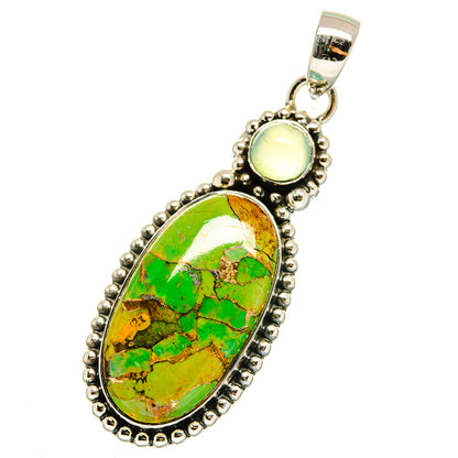 Green Copper Composite Turquoise Pendants handcrafted by Ana Silver Co - PD11811