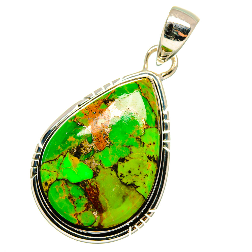 Green Copper Composite Turquoise Pendants handcrafted by Ana Silver Co - PD11813